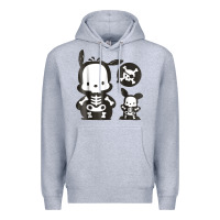 Heather Grey pochacco skeleton halloween shirt Premium Hoodie - longCreatives