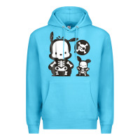 Ocean Blue pochacco skeleton halloween shirt Premium Hoodie - longCreatives