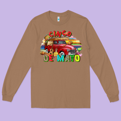 Cinco De Mayo Truck Long Sleeve Tee Designed By Fadigitalartstudio
