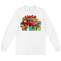 White Cinco de mayo truck Long Sleeve Tee - FaDigitalArtStudio
