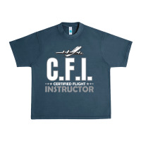 Midnight Navy CFI CFI Certified Flight Pilot Gift CFI Flying Instructor Urban Heavy Tee - longCreatives