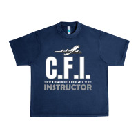 Navy CFI CFI Certified Flight Pilot Gift CFI Flying Instructor Urban Heavy Tee - longCreatives
