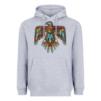 Heather Grey thunderbird with sunflowers Heavyweight Hoodie - BarkalooDesign
