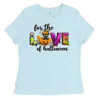 Baby Blue For the love of Halloween Ladies Tee - NancyCooperArtShop