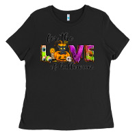 Black For the love of Halloween Ladies Tee - NancyCooperArtShop
