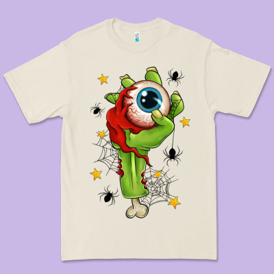 Zombie Hand With Eyeball Premium Tee Designed By Texasbilliewilder
