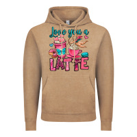 Vintage Coffee love you a latte Vintage Hoodie - OliviaCreatesArt