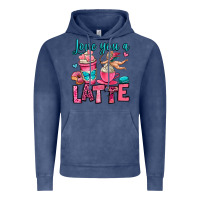 Vintage Denim love you a latte Vintage Hoodie - OliviaCreatesArt