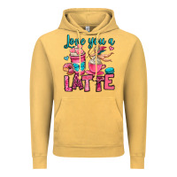 Vintage Mustard love you a latte Vintage Hoodie - OliviaCreatesArt