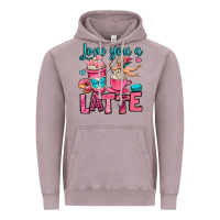 Vintage Zinc love you a latte Vintage Hoodie - OliviaCreatesArt