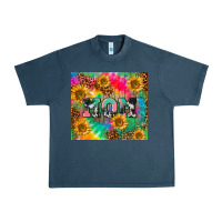 Midnight Navy Mom rainbow sunflower Urban Heavy Tee - CowGirlArtShop