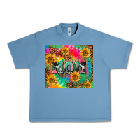 Pebble Blue Mom rainbow sunflower Urban Heavy Tee - CowGirlArtShop