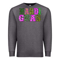 Charcoal Heather mardi gras Premium Sweatshirt - BarkalooDesign