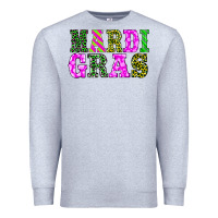 Heather Grey mardi gras Premium Sweatshirt - BarkalooDesign