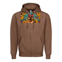 Chestnut german shepherd with sunflowers license plate Zipper Hoodie - Artiststas