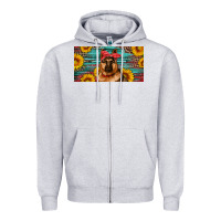 Heather Grey german shepherd with sunflowers license plate Zipper Hoodie - Artiststas