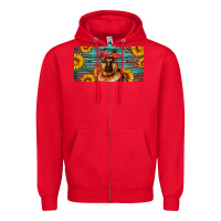 Red german shepherd with sunflowers license plate Zipper Hoodie - Artiststas