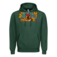 Sports Green german shepherd with sunflowers license plate Zipper Hoodie - Artiststas