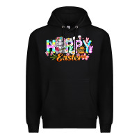 Black Happy Easter Premium Hoodie - CowhideDigitalArt