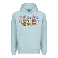 Blue Mist Happy Easter Premium Hoodie - CowhideDigitalArt