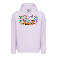 Lilac Happy Easter Premium Hoodie - CowhideDigitalArt