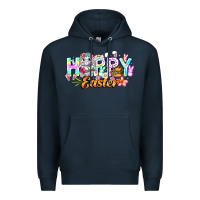 Navy Happy Easter Premium Hoodie - CowhideDigitalArt