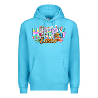Ocean Blue Happy Easter Premium Hoodie - CowhideDigitalArt