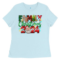 Baby Blue family christmas 2024 Ladies Tee - texasbilliewilder
