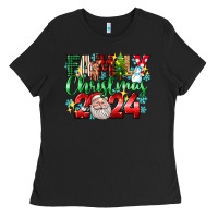 Black family christmas 2024 Ladies Tee - texasbilliewilder