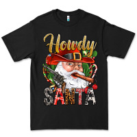 Black Howdy Santa Premium Tee - NancyCooperArtShop