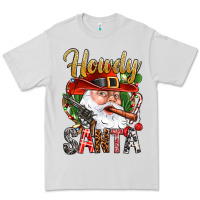 Dove Grey Howdy Santa Premium Tee - NancyCooperArtShop