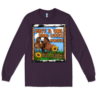 Plum western just a girl who loves horses Long Sleeve Tee - OliviaCreatesArt