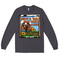 Smoke western just a girl who loves horses Long Sleeve Tee - OliviaCreatesArt