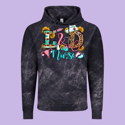 Labor And Delivery Nurse Vintage Hoodie Designed By Oliviacreatesart
