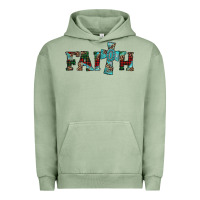 Pigment Oil Green faith christmas cross Urban Hoodie - AdoDesignShop