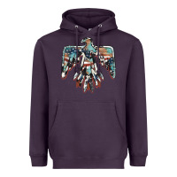 Plum American flag thunderbird Heavyweight Hoodie - BarkalooDesign