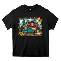 Black western barn with farm animals Heavy Core Tee - RanaPortraitStore