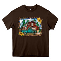 Western Barn With Farm Animals Heavy Core Tee | Teevron