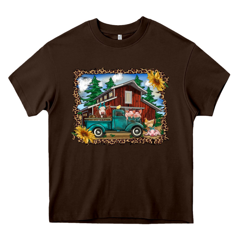 Western Barn With Farm Animals Heavy Core Tee by RanaPortraitStore | Teevron