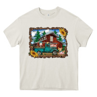 Cream western barn with farm animals Heavy Core Tee - RanaPortraitStore