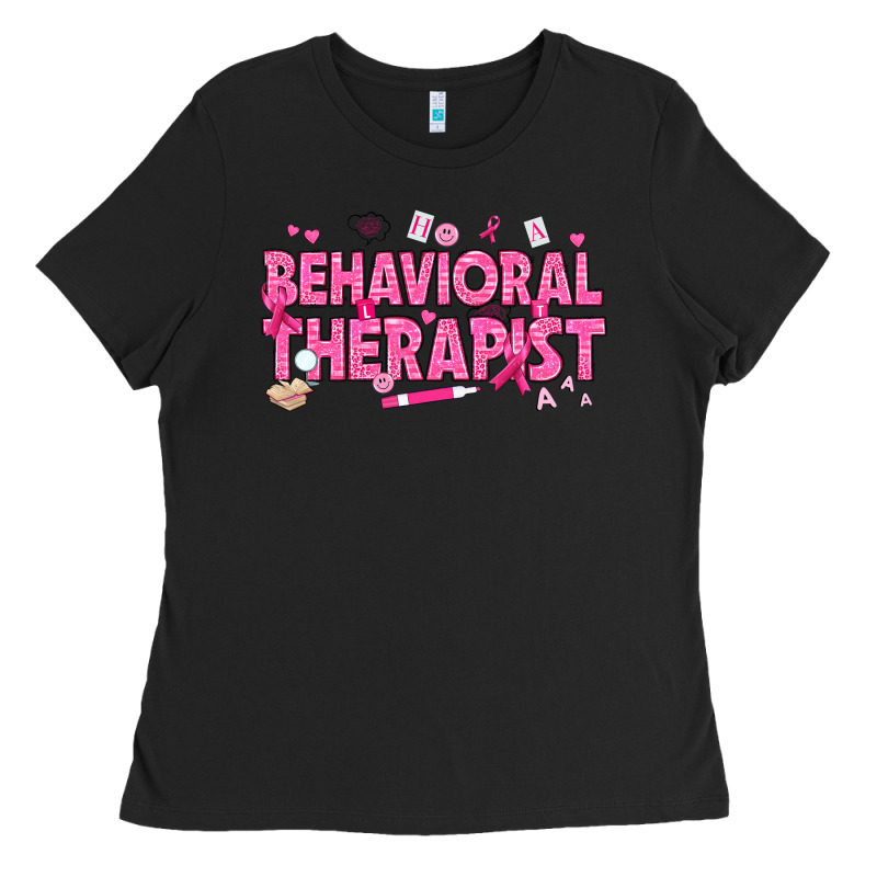 Breast Cancer Behavioral Therapist Ladies Tee by texasbilliewilder | Teevron