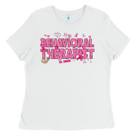 White Breast Cancer behavioral therapist Ladies Tee - texasbilliewilder