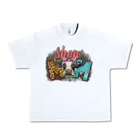 White Show mom cow Urban Heavy Tee - CowGirlArtShop