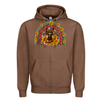 Chestnut german shepherd rainbow Zipper Hoodie - Artiststas