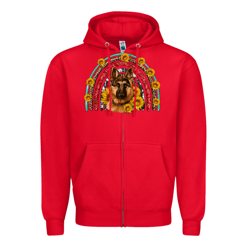 German Shepherd Rainbow Zipper Hoodie by Artiststas | Teevron