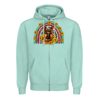 Seafoam german shepherd rainbow Zipper Hoodie - Artiststas