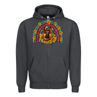 Smoke german shepherd rainbow Zipper Hoodie - Artiststas
