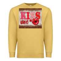 Antique Gold valentine's day kiss me Premium Sweatshirt - BarkalooDesign