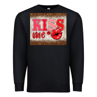 Black valentine's day kiss me Premium Sweatshirt - BarkalooDesign