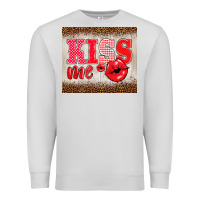 Dove Grey valentine's day kiss me Premium Sweatshirt - BarkalooDesign